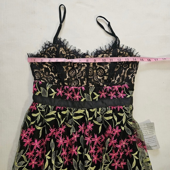 Lulus Divine Delight Floral Embroidered Maxi Dress In Black Multi Size Small - Picture 8 of 11
